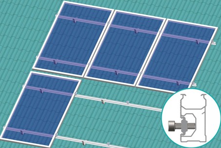 Sloping Roof - Tile Roof Mounting System